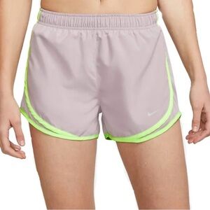 EUC Nike Women's Tempo Running Shorts in Violet and Neon Green